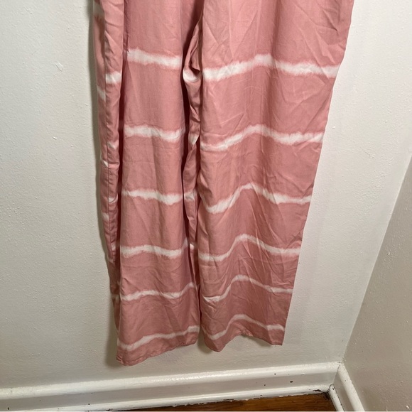 BeachLunchLounge Pull On Wide Leg Pant Pink White Tie Dye XL - Picture 7 of 10